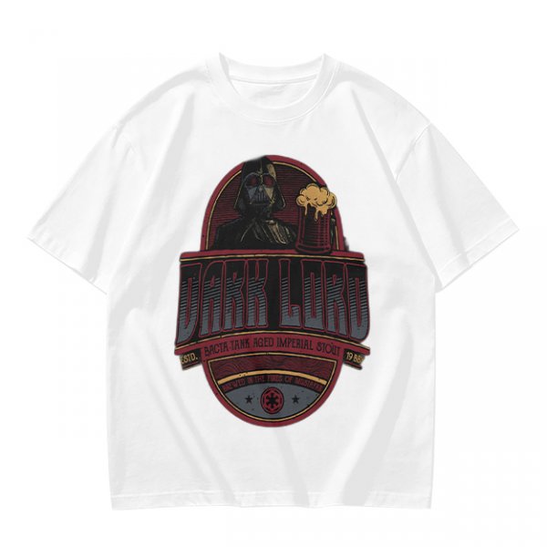 Olive Green T-Shirt with Dark Lord Darth Vader Beer Graphic