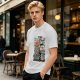 Olive t-shirt with Howling Mad Tiki Lounge graphic print