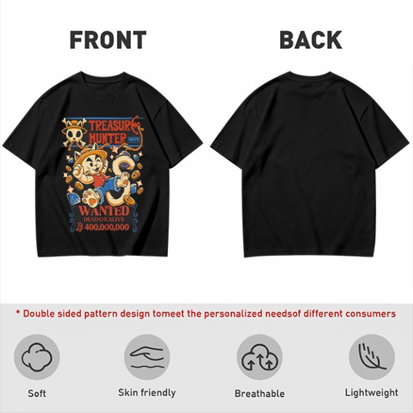 Treasure Hunter Wanted Cat Graphic T-Shirt Design