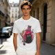 Olive T-shirt with a potion bottle holding a black cat that says don't open evil inside do it