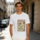 Olive T-shirt with Earthbender Character Vintage Art Print