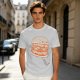 Olive T-Shirt With Cute Cartoon Hamburger Print