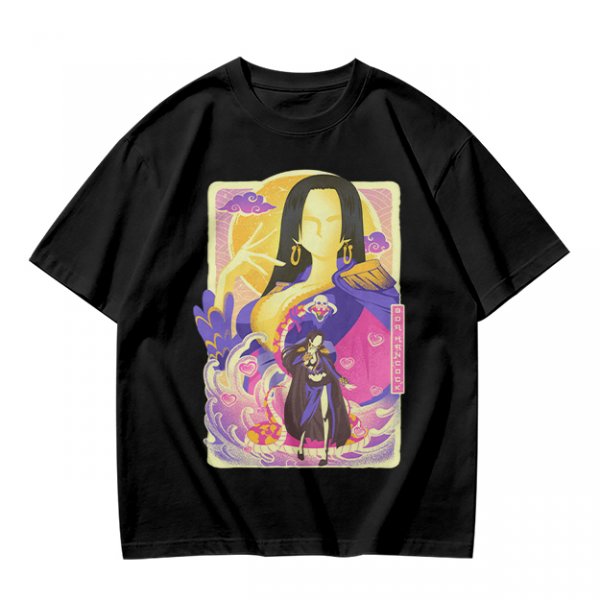 Oriental anime character graphic olive green casual t-shirt
