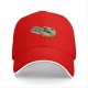 Black baseball cap with cute frog holding 'Don't mess with me' sign