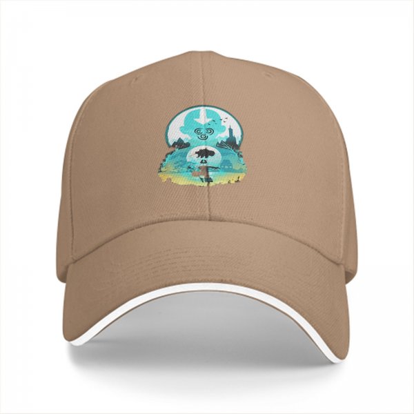 Avatar Themed Black Baseball Cap With Airbender Artwork