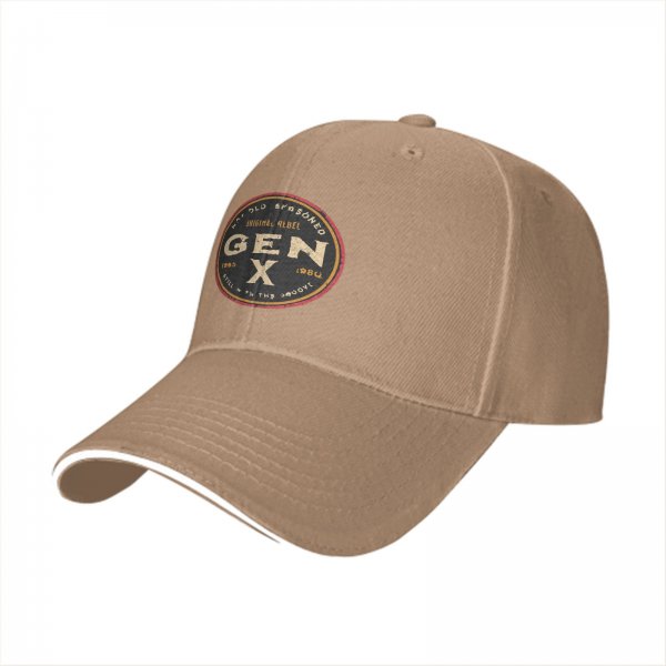Black Baseball Cap With Gen X Original Rebel Vintage Badge