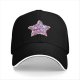 Black Baseball Cap With Patriotic Star Freedom Bravery Print