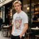 Olive T-Shirt With Pop Cats Popcorn Bucket Graphic