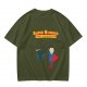 Olive T-Shirt With Super Buddies Superman Parody Print