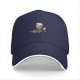 Black Baseball Cap With Cute Chef Cat Rolling Dough Print