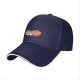Black baseball cap with two decorative ramen bowl prints