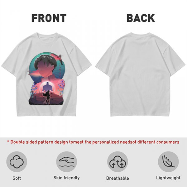 Attack on Titan Levi Ackerman Graphic Anime T-Shirt
