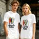 Olive T-Shirt with Surfer Pizza Character and Argyle Pizza Print