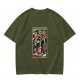Olive Graphic T-Shirt With Remember Those Good Times Retro Art