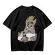 Olive T-Shirt With Cute Totoro And Soot Sprite Anime Print