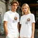 Olive Green T-Shirt with Halloween Jack-o'-Lantern and Skull Print