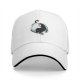 Black Baseball Cap With Yin Yang Cats Graphic Design