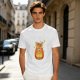 Olive T-Shirt With Cute Pumpkin Creature And Moon Star Print