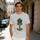 Olive Graphic T-Shirt With Anchor And Animal Head Emblem Print