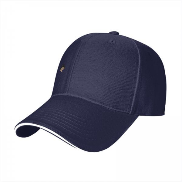 Black Baseball Cap With Small Anime Character Embroidery