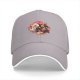 Black baseball cap with cute fantasy creature graphic print
