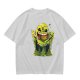 Olive T-Shirt With Playful Green Slime Monster Graphic