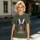 Olive T-Shirt With Alien Bunny Ears Egg Hunt Graphic