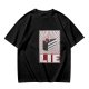 Olive Graphic T-Shirt With Cake Slice And 'LIE' Print