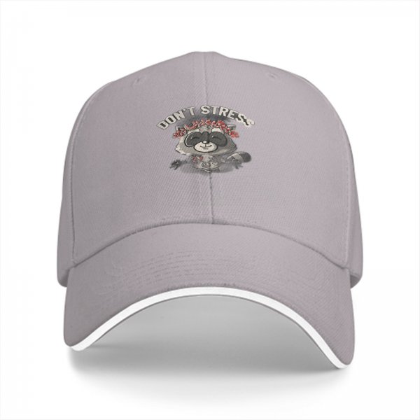 Don't Stress Raccoon Meditating Baseball Cap