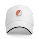 Black Baseball Cap With Cute Salmon Sushi Character Print
