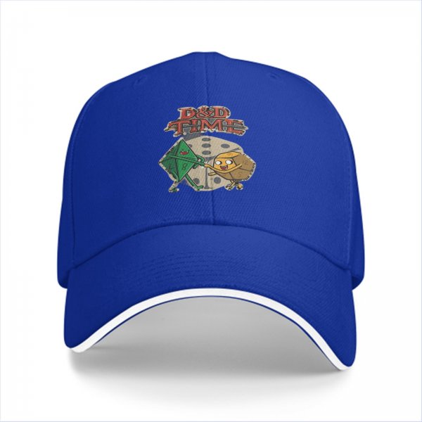 D&D Time Adventure Themed Baseball Cap With Dice Characters