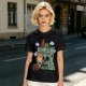 Olive T-shirt with Peanuts-style He-Man Castle Grayskull Graphic