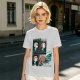 Olive Graphic Tee With Alien Stress Headache Themed Art