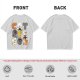 Olive T-Shirt With Cute Cat Letter Graphic Design