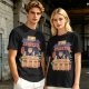 Olive T-Shirt with Cat Ramen Shop Artwork