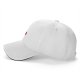Black Baseball Cap With Red Split Bean Graphic Design