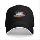 Black Baseball Cap With Cute Sushi 'Thanks Chef' Graphic Print