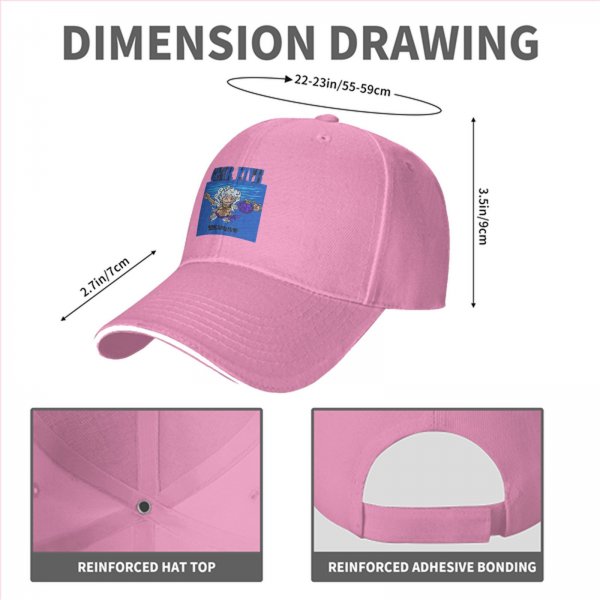 Black Baseball Cap with Gear Fifth Luffy Anime Print