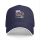 Black Baseball Cap With Cobra Puffs Graphic Print