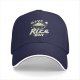 Black baseball cap with 'Have A Rice Day' kawaii rice bowl graphic