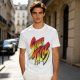 Olive Green T-Shirt With Street Tacos Gradient Graphic Print