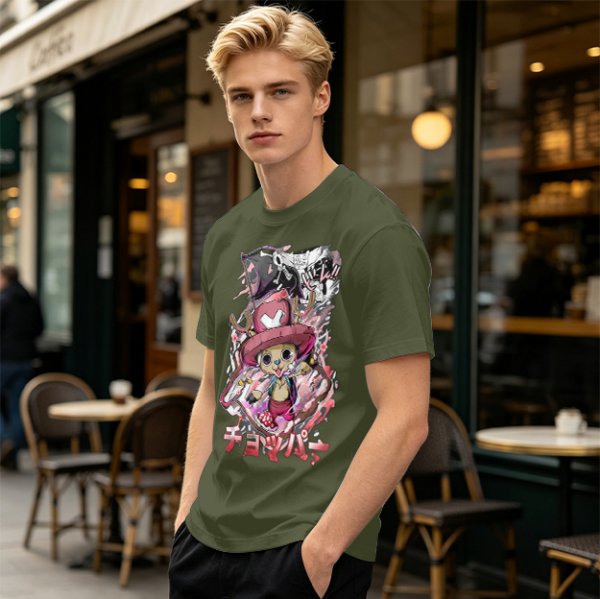 Olive Anime T-Shirt Featuring Tony Tony Chopper from One Piece
