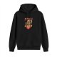 Black hoodie with ramen dragon graphic print