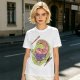 Olive Green T-Shirt With Surreal Monster Graphic Print