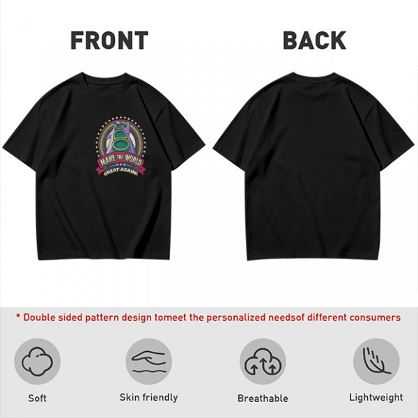 Olive T-Shirt With Make The World Great Again Space Graphic Print
