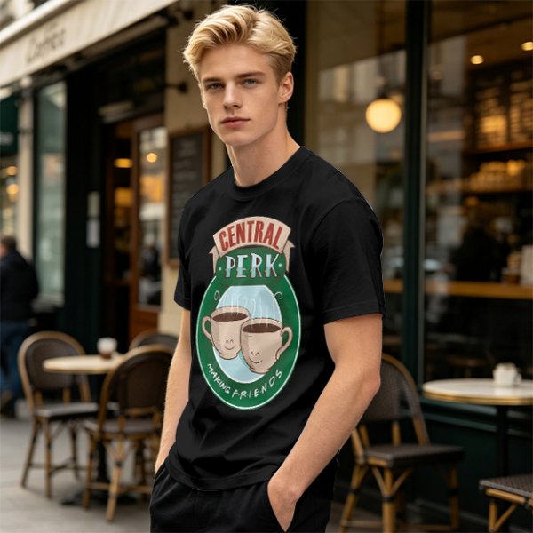 Central Perk Making Friends Coffee Cup Graphic T-Shirt