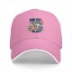 Black Baseball Cap With Ramen Raccoon Graphic Print