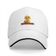 Black Baseball Cap With Cute Duck Holding Coffee Quackfeine Print