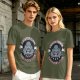 Olive Graphic T-Shirt with Shitstorm Survivors Club Cartoon Print