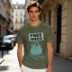 Olive T-Shirt With Free Hugs Monster Graphic Print